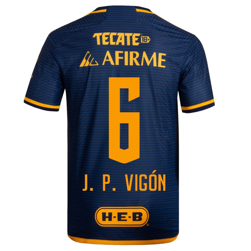 Herren Juan Pablo Vigón #6 Dunkelblau Auswärtstrikot Trikot 2023/24 T-Shirt Belgien
