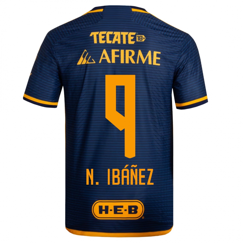 Herren Nicolás Ibáñez #9 Dunkelblau Auswärtstrikot Trikot 2023/24 T-Shirt Belgien