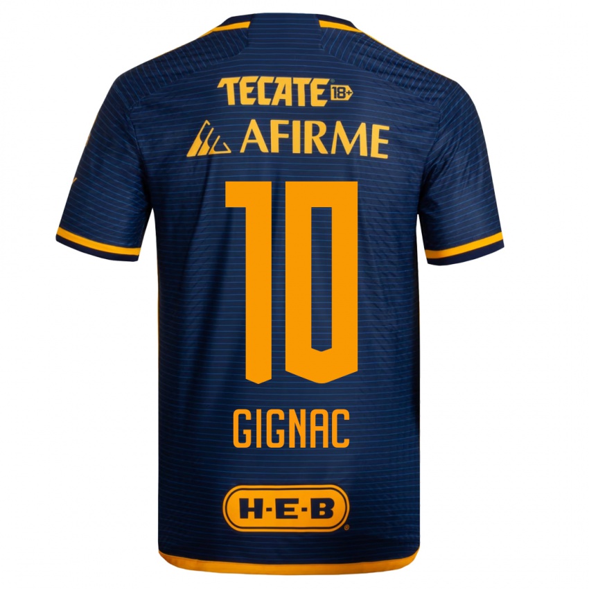 Heren Andre-Pierre Gignac #10 Donkerblauw Uitshirt Uittenue 2023/24 T-Shirt België