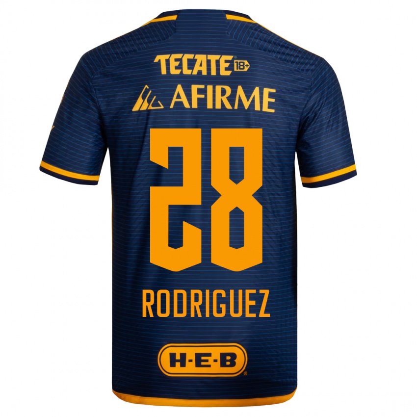 Herren Luis Rodriguez #28 Dunkelblau Auswärtstrikot Trikot 2023/24 T-Shirt Belgien