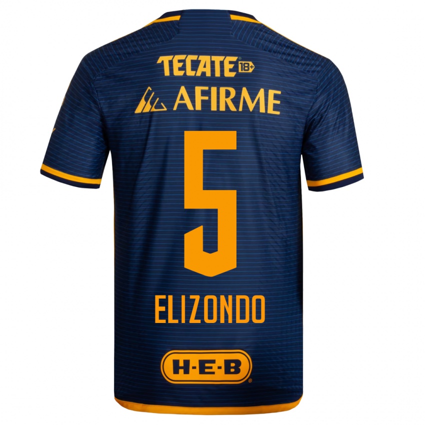 Homme Maillot Fernanda Elizondo #5 Bleu Foncé Tenues Extérieur 2023/24 T-Shirt Belgique