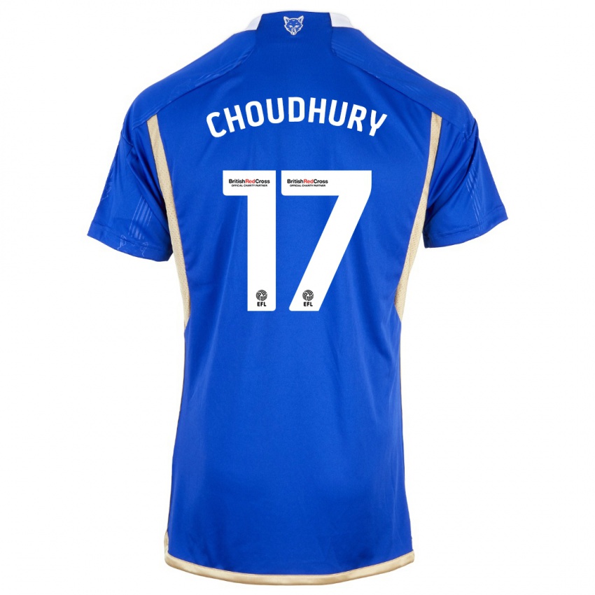 Damen Hamza Choudhury #17 Königsblau Heimtrikot Trikot 2023/24 T-Shirt Belgien