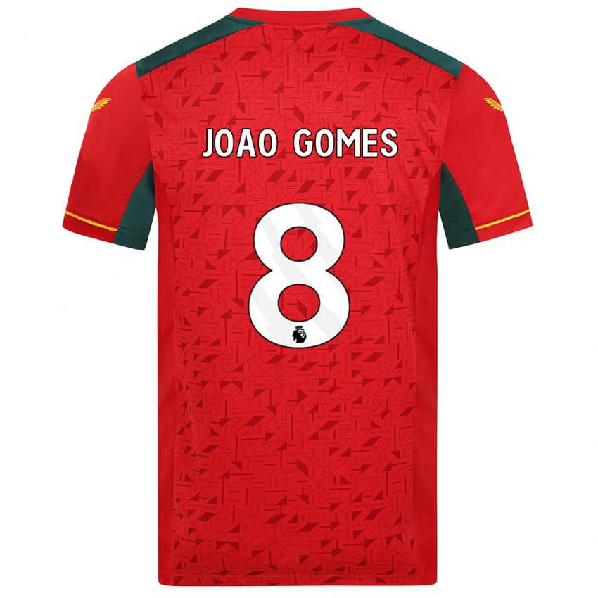 Dames Joao Gomes #8 Rood Uitshirt Uittenue 2023/24 T-Shirt België