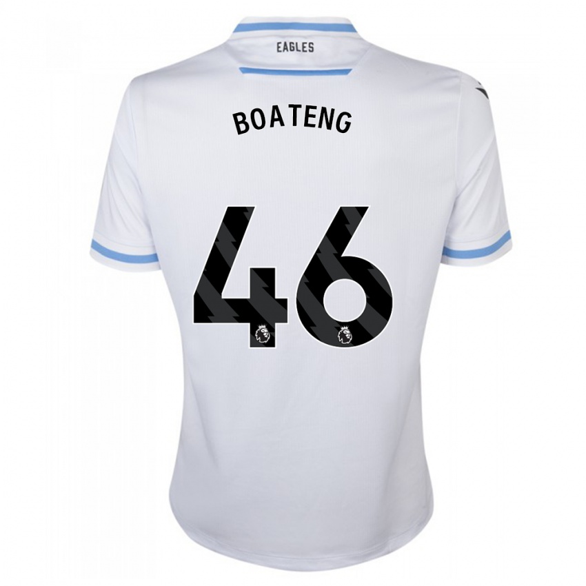 Damen Malachi Boateng #46 Weiß Auswärtstrikot Trikot 2023/24 T-Shirt Belgien
