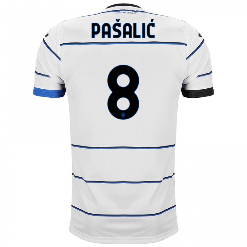 Dames Mario Pasalic #8 Wit Uitshirt Uittenue 2023/24 T-Shirt België