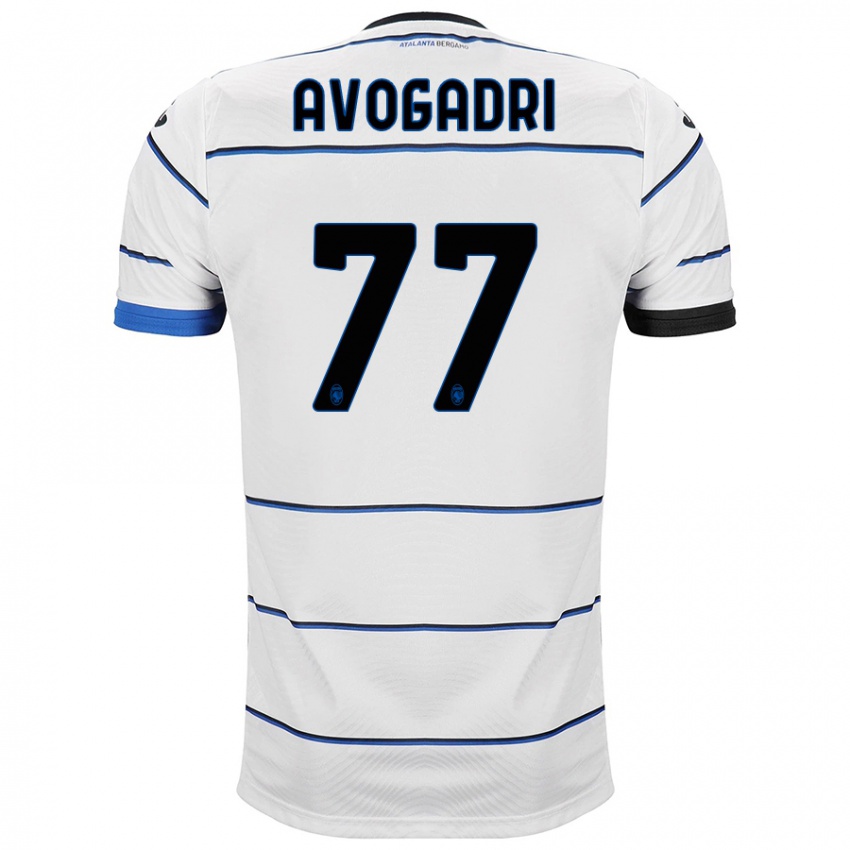 Damen Lorenzo Avogadri #77 Weiß Auswärtstrikot Trikot 2023/24 T-Shirt Belgien