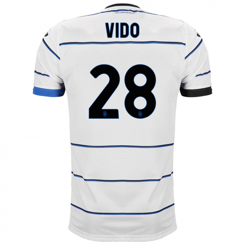 Dames Luca Vido #28 Wit Uitshirt Uittenue 2023/24 T-Shirt België