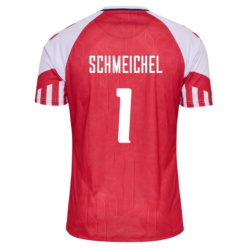 Kinder Dänische Kasper Schmeichel #1 Rot Heimtrikot Trikot 24-26 T-Shirt Belgien