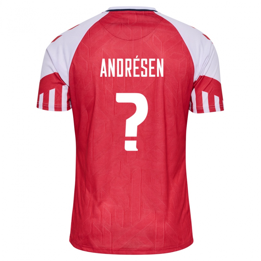 Kinder Dänische Aske Andrésen #0 Rot Heimtrikot Trikot 24-26 T-Shirt Belgien