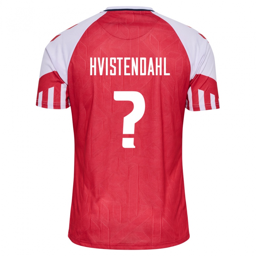 Kinder Dänische Johan Hvistendahl #0 Rot Heimtrikot Trikot 24-26 T-Shirt Belgien