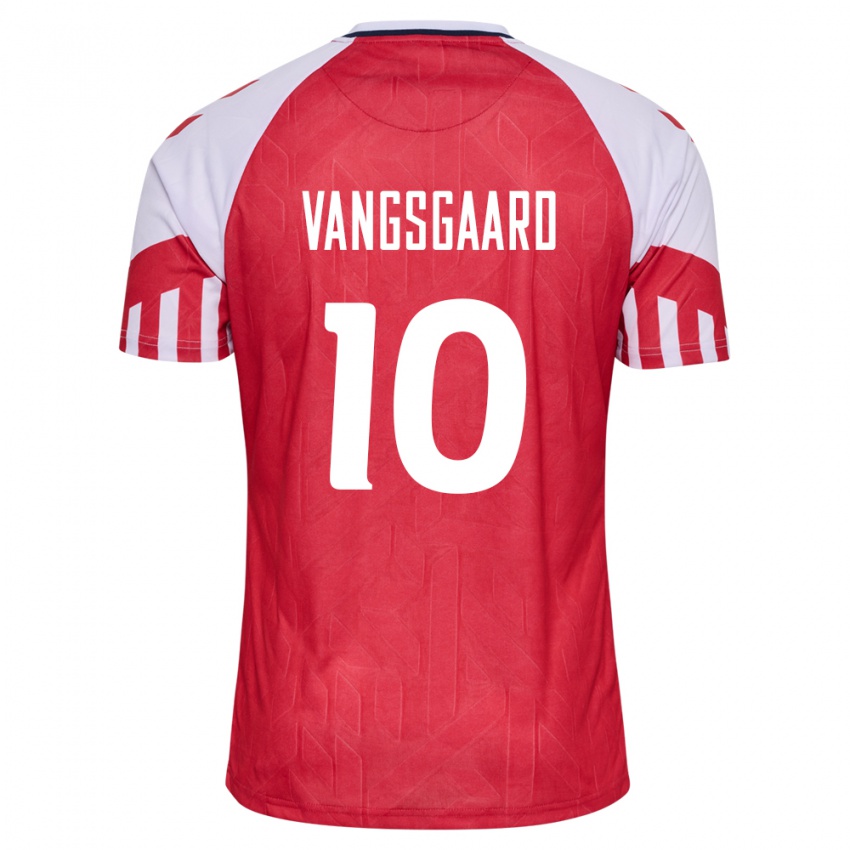 Kinder Dänische Amalie Vangsgaard #10 Rot Heimtrikot Trikot 24-26 T-Shirt Belgien