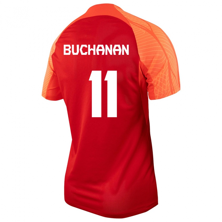 Enfant Maillot Canada Tajon Buchanan #11 Orange Tenues Domicile 24-26 T-Shirt Belgique