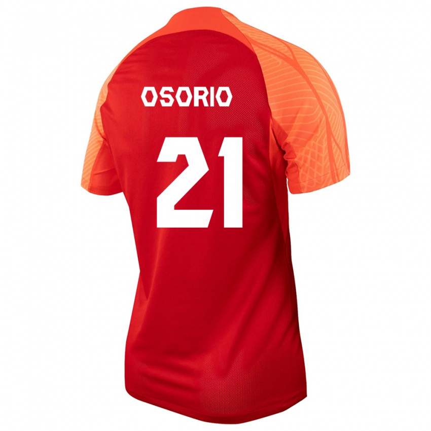 Kinder Kanadische Jonathan Osorio #21 Orangefarben Heimtrikot Trikot 24-26 T-Shirt Belgien