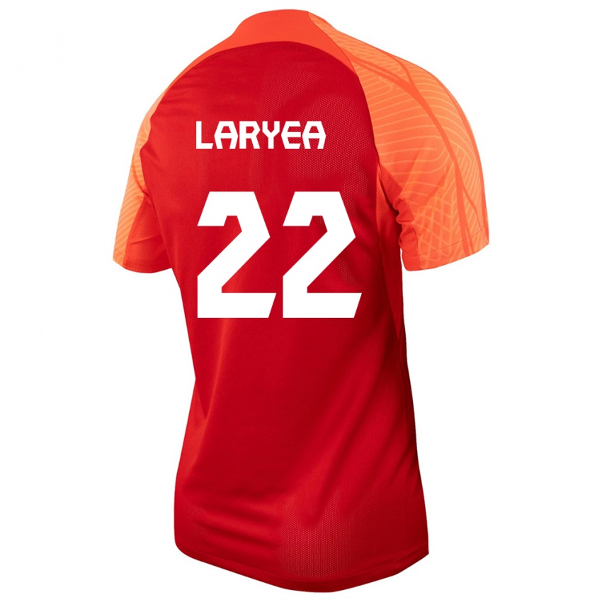 Kinder Kanadische Richie Laryea #22 Orangefarben Heimtrikot Trikot 24-26 T-Shirt Belgien