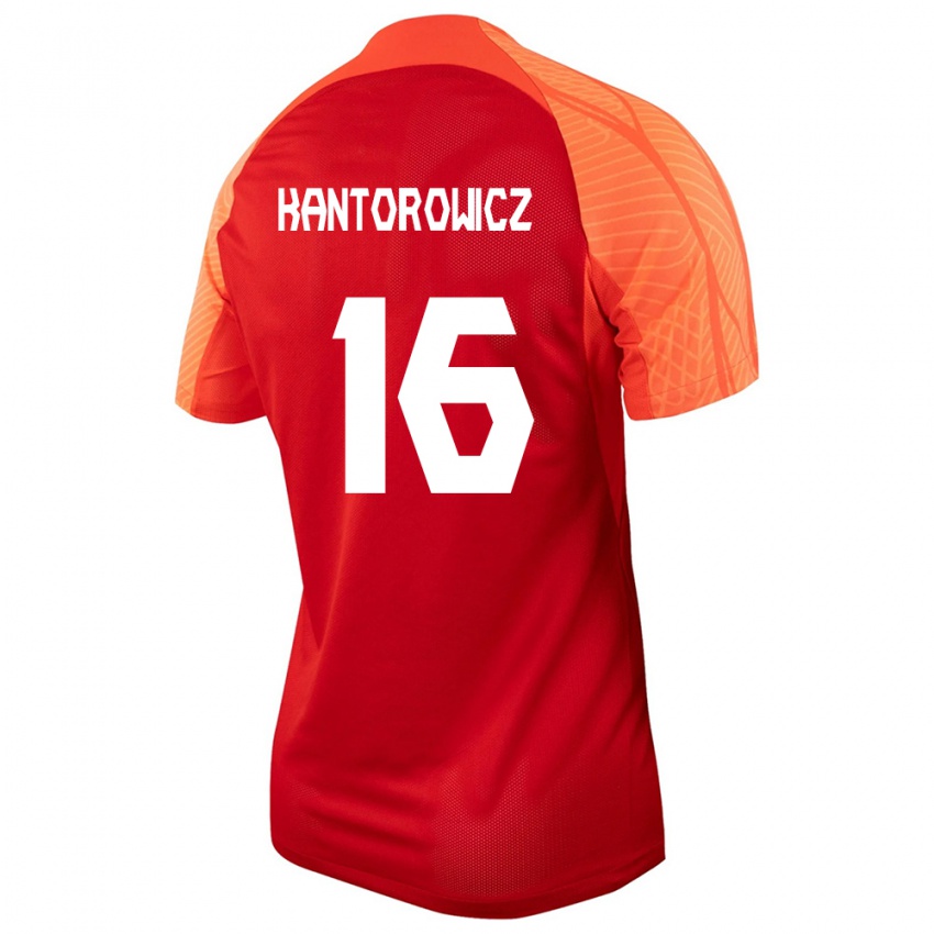 Kinder Kanadische Dominic Kantorowicz #16 Orangefarben Heimtrikot Trikot 24-26 T-Shirt Belgien
