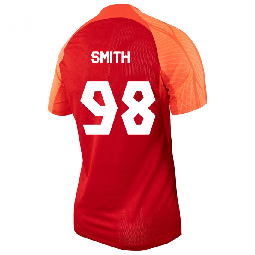 Kinder Kanadische Olivia Smith #98 Orangefarben Heimtrikot Trikot 24-26 T-Shirt Belgien