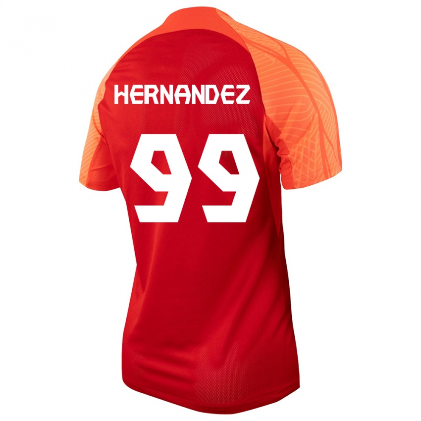 Kinder Kanadische Jeneva Hernandez Gray #99 Orangefarben Heimtrikot Trikot 24-26 T-Shirt Belgien