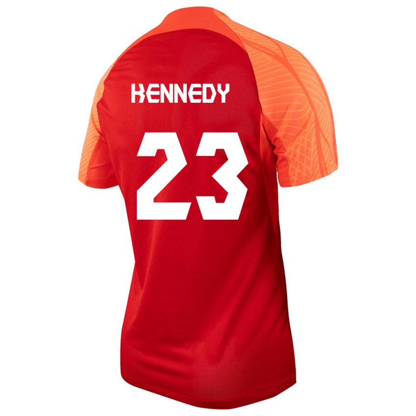 Kinder Kanadische Scott Kennedy #23 Orangefarben Heimtrikot Trikot 24-26 T-Shirt Belgien