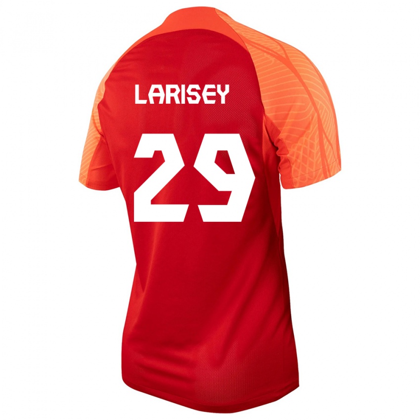 Kinder Kanadische Clarissa Larisey #29 Orangefarben Heimtrikot Trikot 24-26 T-Shirt Belgien