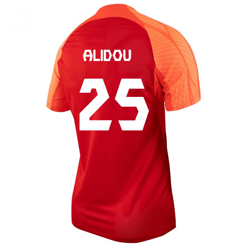 Kinder Kanadische Marie-Yasmine Alidou #25 Orangefarben Heimtrikot Trikot 24-26 T-Shirt Belgien