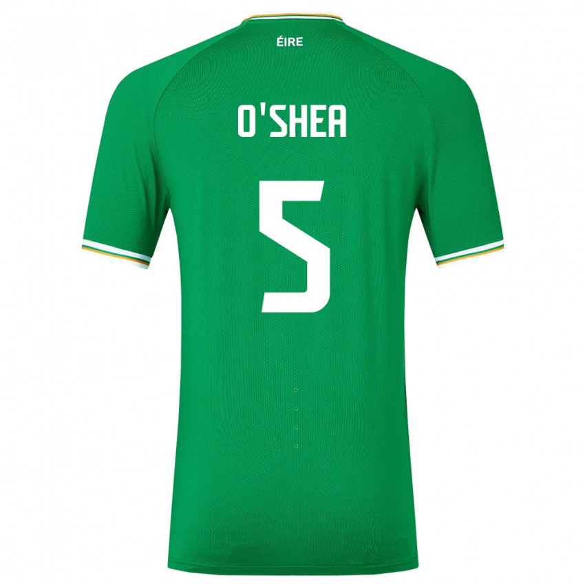 Kinder Irische Dara O'shea #5 Grün Heimtrikot Trikot 24-26 T-Shirt Belgien