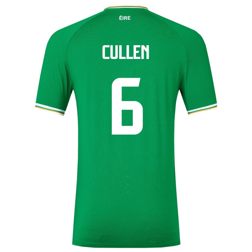 Enfant Maillot Irlande Josh Cullen #6 Vert Tenues Domicile 24-26 T-Shirt Belgique
