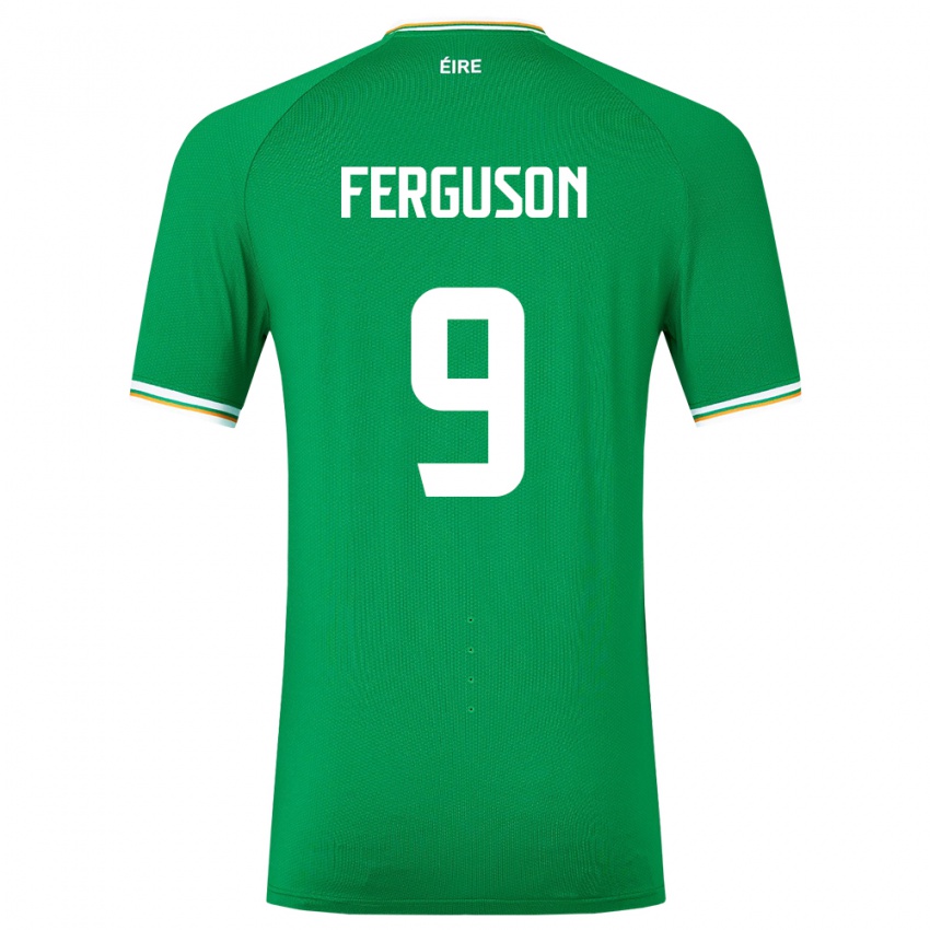 Kinder Irische Evan Ferguson #9 Grün Heimtrikot Trikot 24-26 T-Shirt Belgien