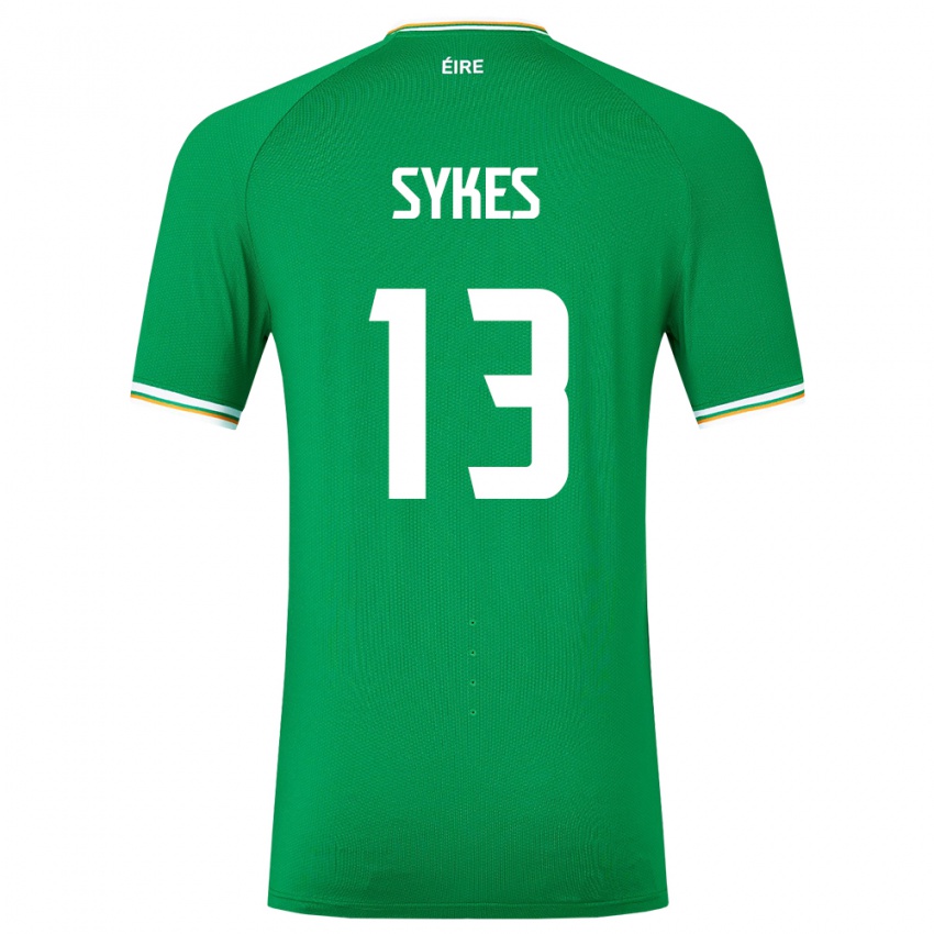 Enfant Maillot Irlande Mark Sykes #13 Vert Tenues Domicile 24-26 T-Shirt Belgique