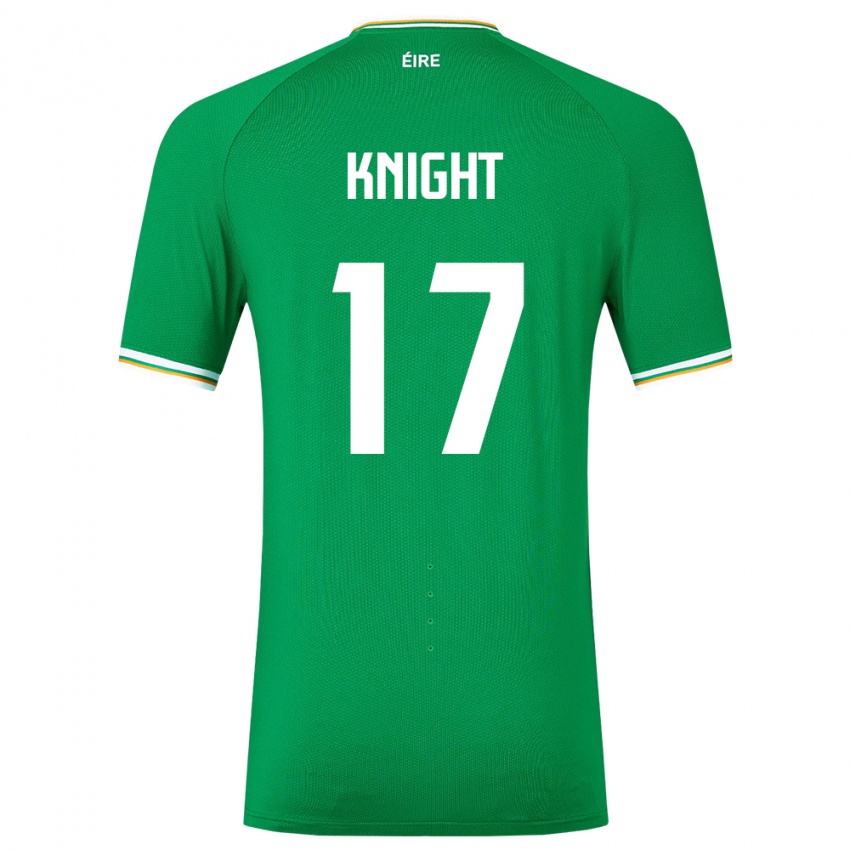 Enfant Maillot Irlande Jason Knight #17 Vert Tenues Domicile 24-26 T-Shirt Belgique