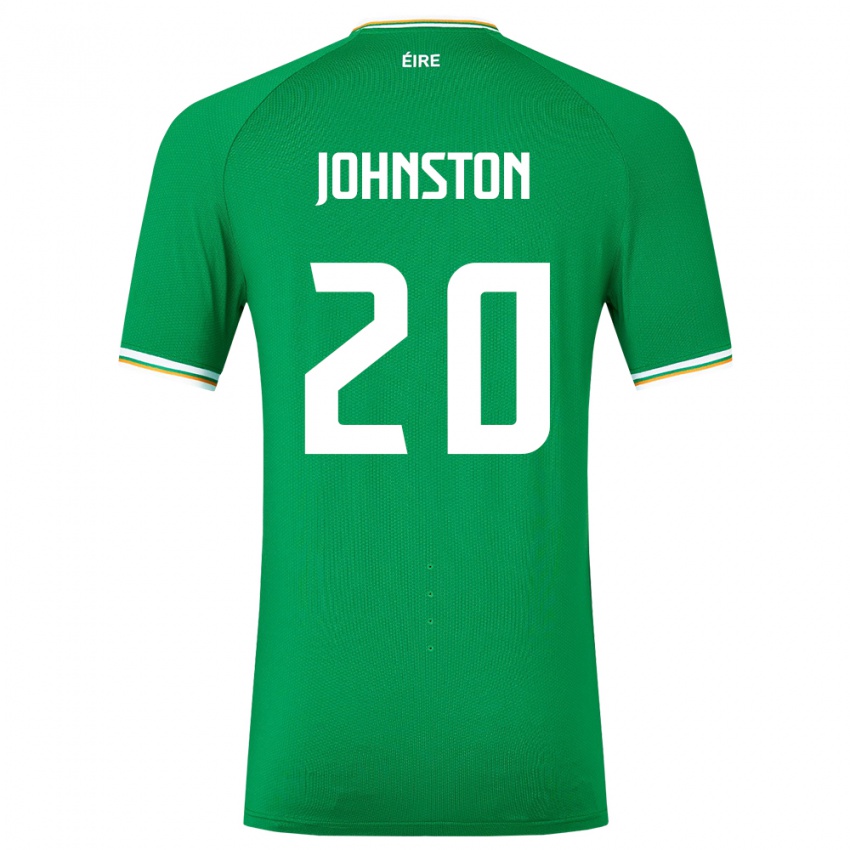 Enfant Maillot Irlande Mikey Johnston #20 Vert Tenues Domicile 24-26 T-Shirt Belgique