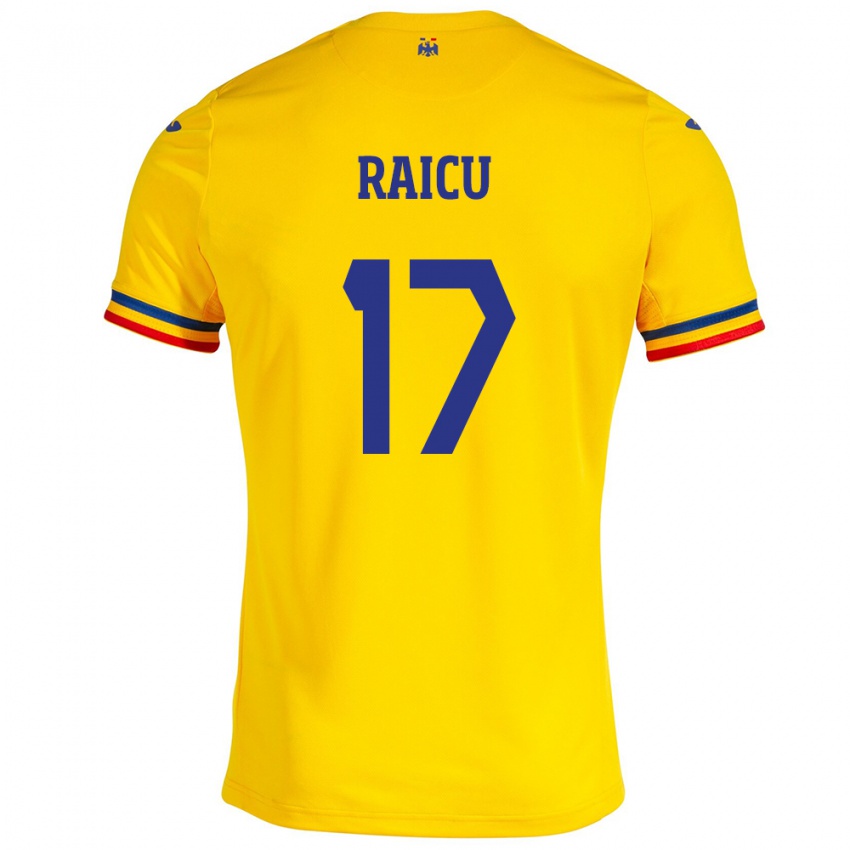 Kinderen Roemenië Alin Raicu #17 Geel Thuisshirt Thuistenue 24-26 T-Shirt België