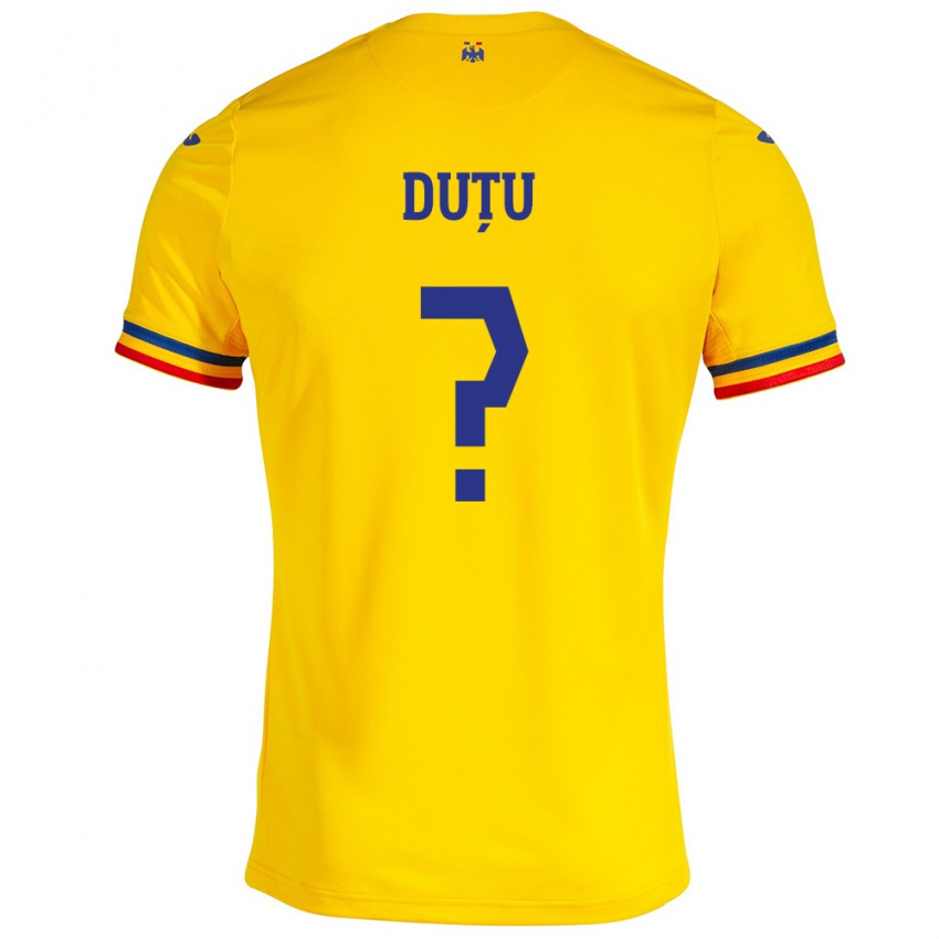 Kinderen Roemenië Matteo Duțu #0 Geel Thuisshirt Thuistenue 24-26 T-Shirt België