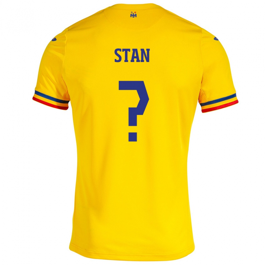 Kinderen Roemenië Alexandru Stan #0 Geel Thuisshirt Thuistenue 24-26 T-Shirt België