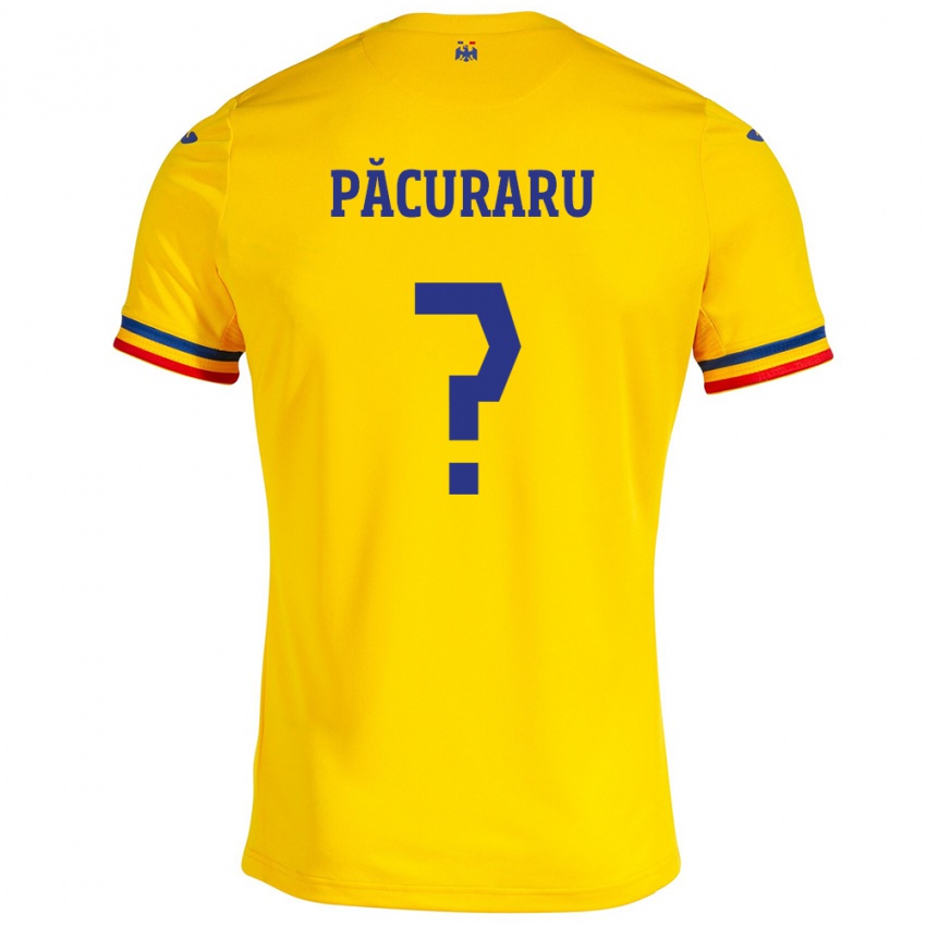 Kinderen Roemenië David Păcuraru #0 Geel Thuisshirt Thuistenue 24-26 T-Shirt België