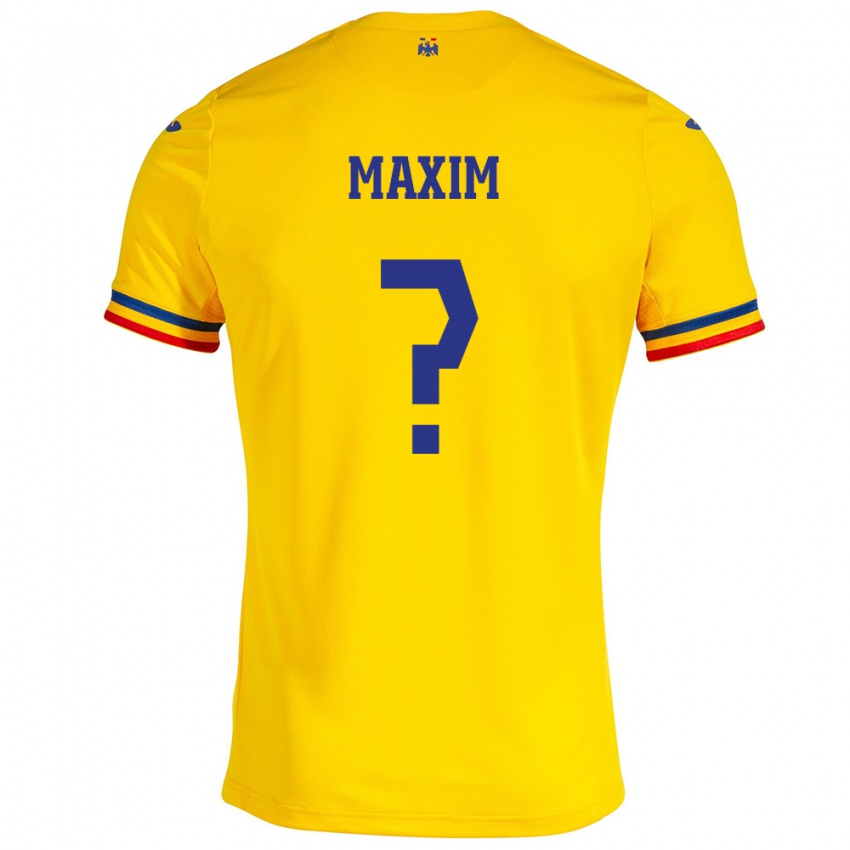 Kinderen Roemenië Alexandru Maxim #0 Geel Thuisshirt Thuistenue 24-26 T-Shirt België