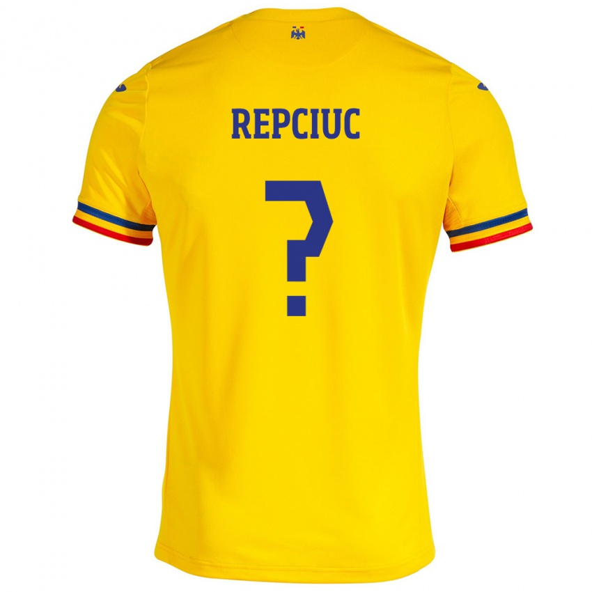 Kinderen Roemenië Gabriel Repciuc #0 Geel Thuisshirt Thuistenue 24-26 T-Shirt België