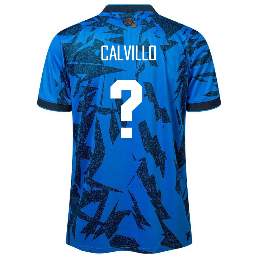 Kinder El Salvador Eric Calvillo #0 Blau Heimtrikot Trikot 24-26 T-Shirt Belgien