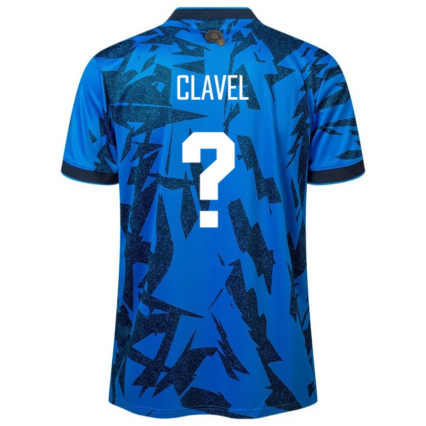 Kinder El Salvador Rudy Clavel #0 Blau Heimtrikot Trikot 24-26 T-Shirt Belgien