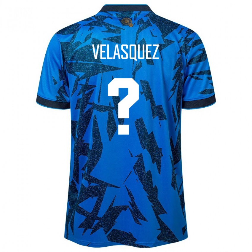 Kinder El Salvador Jorge Velasquez #0 Blau Heimtrikot Trikot 24-26 T-Shirt Belgien