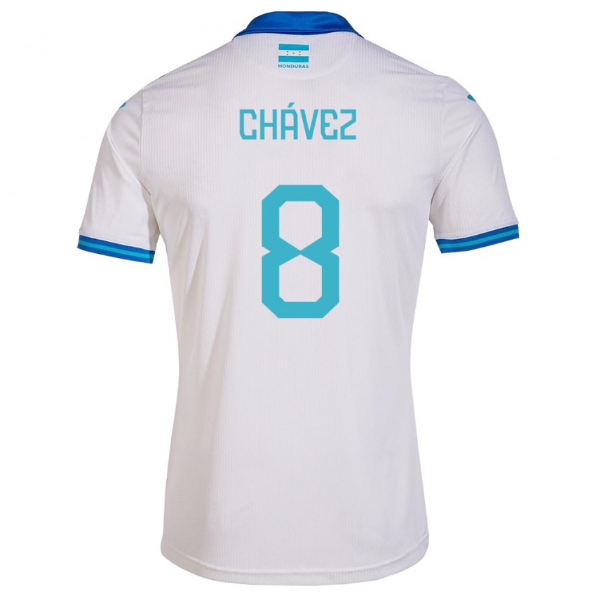 Kinder Honduras Gerson Chávez #8 Weiß Heimtrikot Trikot 24-26 T-Shirt Belgien