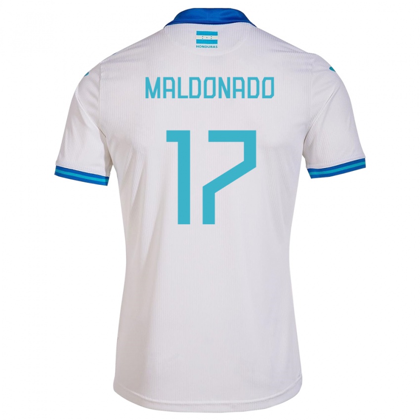 Kinder Honduras Axel Maldonado #17 Weiß Heimtrikot Trikot 24-26 T-Shirt Belgien