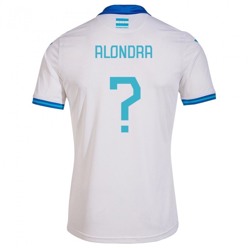 Kinderen Honduras Alondra Aguilar #0 Wit Thuisshirt Thuistenue 24-26 T-Shirt België