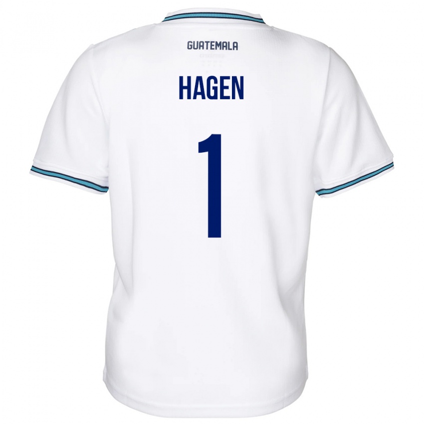 Kinder Guatemala Nicholas Hagen #1 Weiß Heimtrikot Trikot 24-26 T-Shirt Belgien