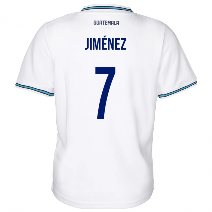 Kinder Guatemala Cristian Jiménez #7 Weiß Heimtrikot Trikot 24-26 T-Shirt Belgien