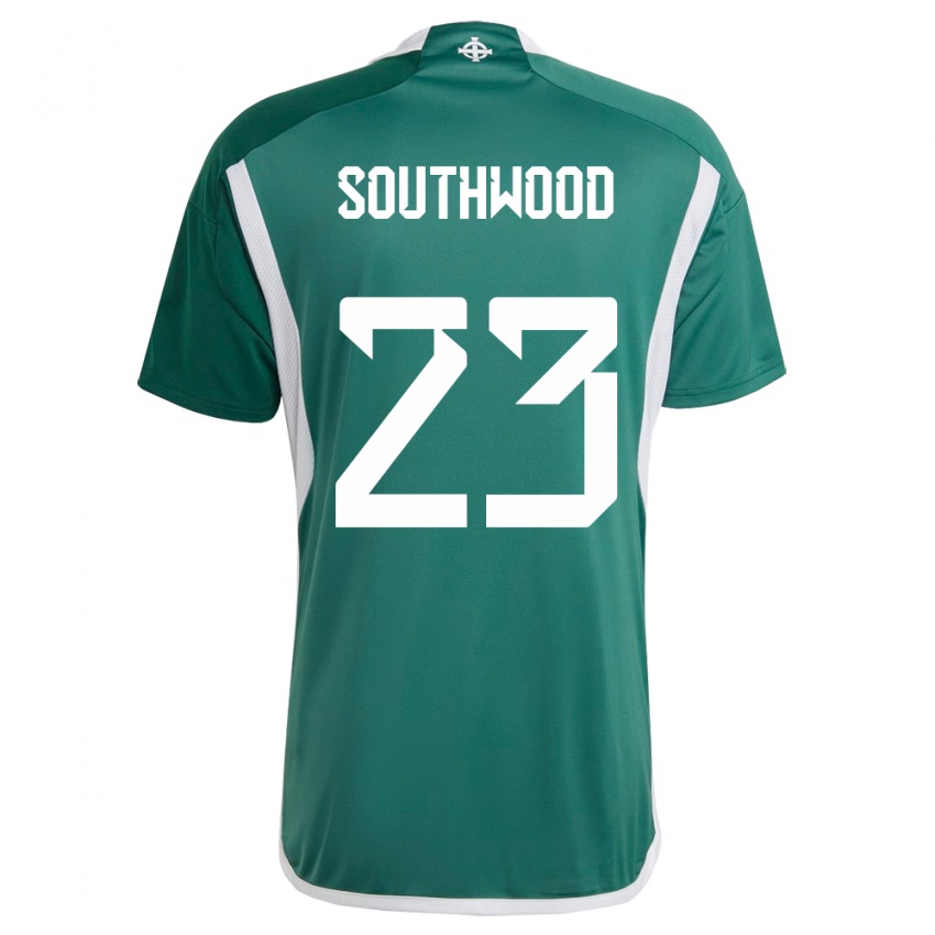 Kinder Nordirland Luke Southwood #23 Grün Heimtrikot Trikot 24-26 T-Shirt Belgien
