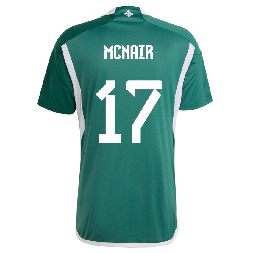Kinder Nordirland Paddy Mcnair #17 Grün Heimtrikot Trikot 24-26 T-Shirt Belgien