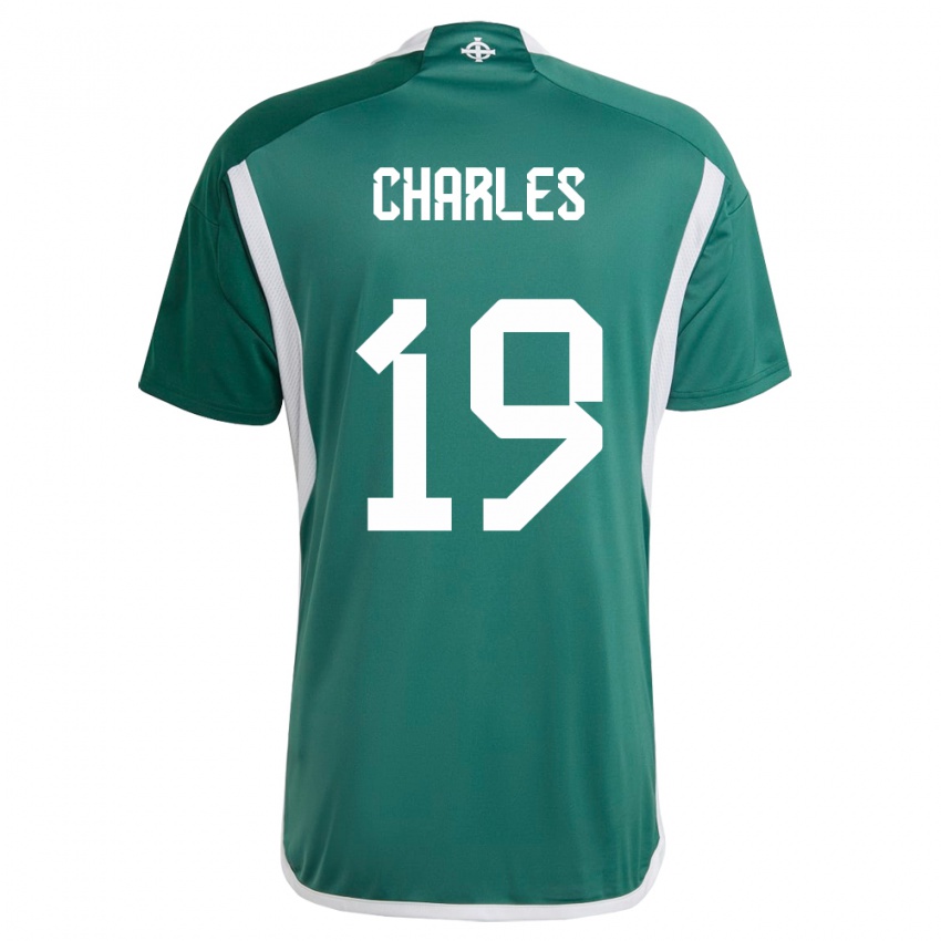 Kinder Nordirland Shea Charles #19 Grün Heimtrikot Trikot 24-26 T-Shirt Belgien