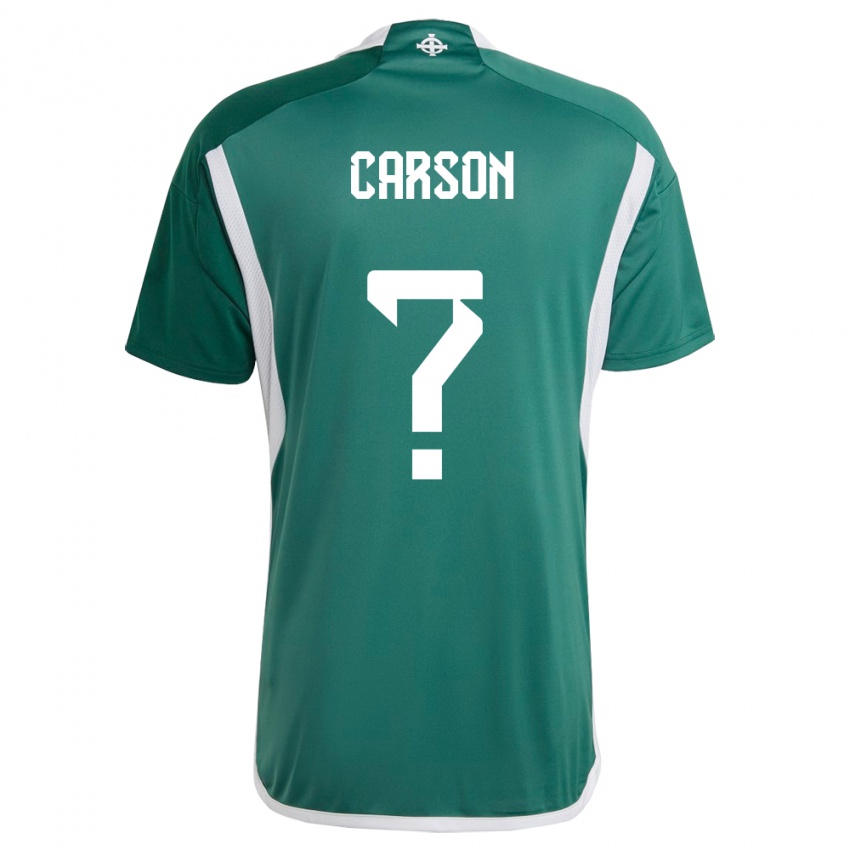 Kinder Nordirland Matty Carson #0 Grün Heimtrikot Trikot 24-26 T-Shirt Belgien