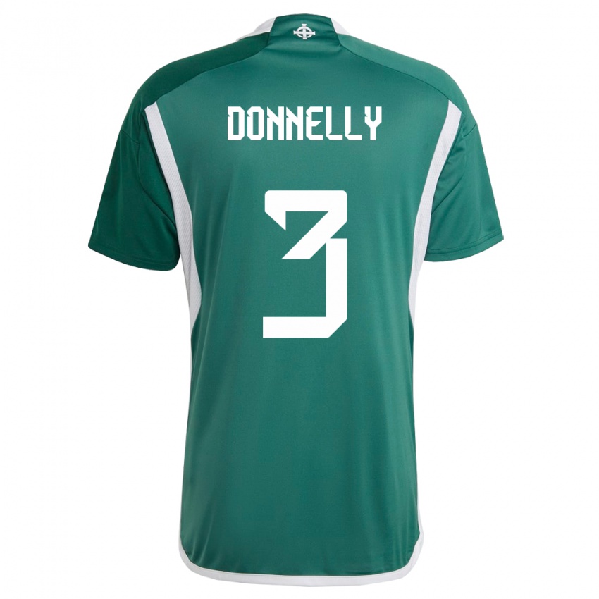 Kinder Nordirland Aaron Donnelly #3 Grün Heimtrikot Trikot 24-26 T-Shirt Belgien