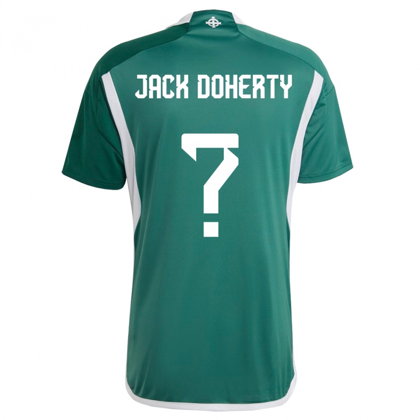 Kinder Nordirland Jack Doherty #0 Grün Heimtrikot Trikot 24-26 T-Shirt Belgien